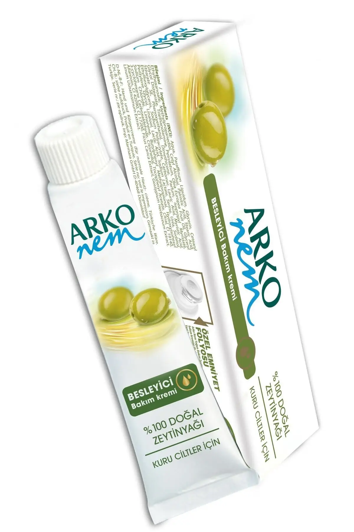 ARKO Nem Besleyici Bakım Kremi - Zeytin Yağlı 20 Ml