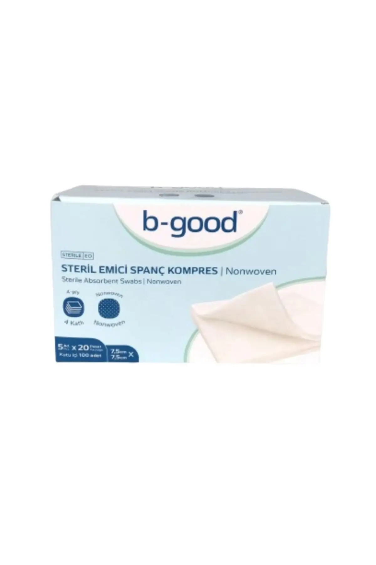 B-GOOD Nonwoven Gaz Kompres 7,5 x 7,5 100 lü