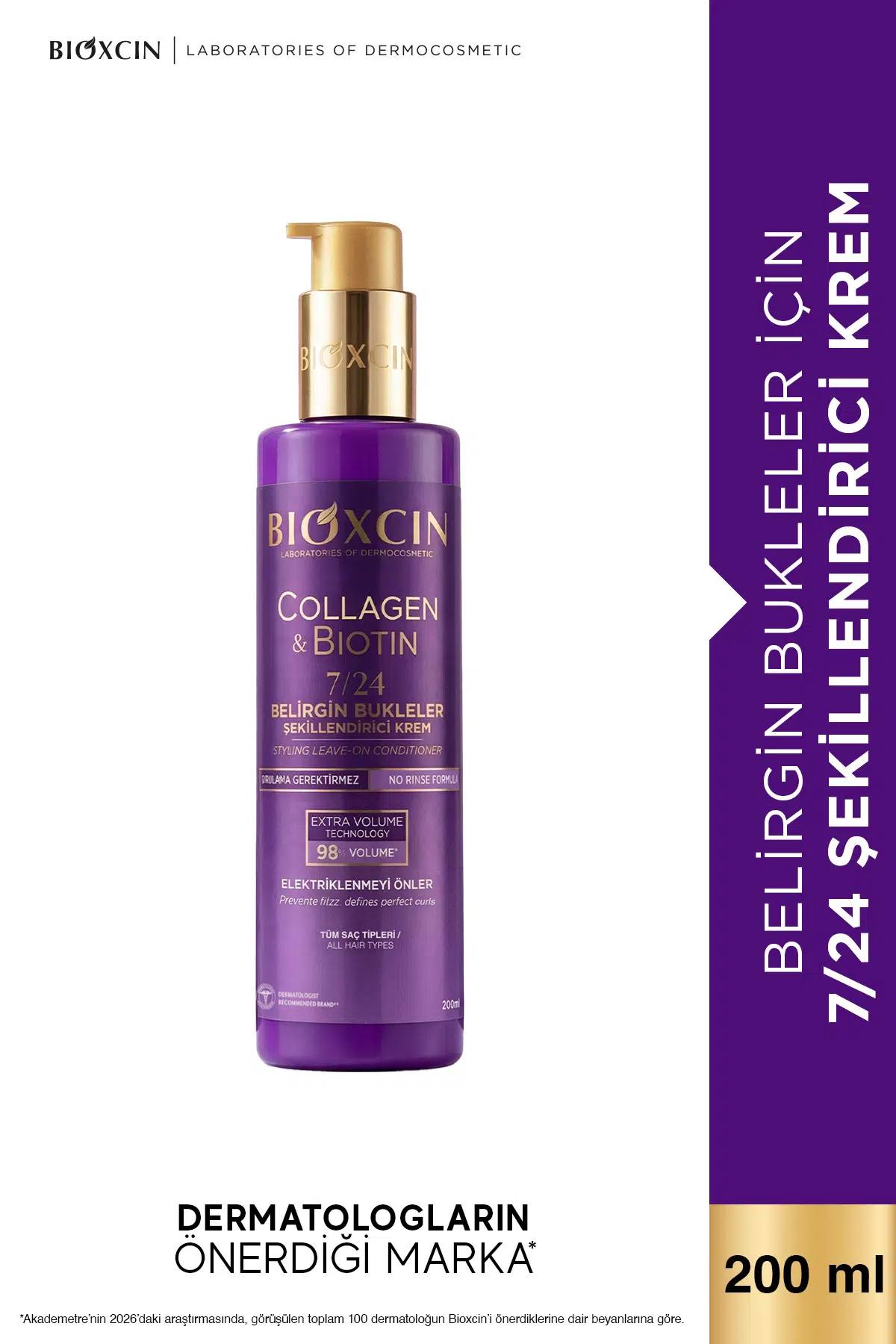 Bioxcin Collagen & Biotin 7/24 Şekillendirici Krem 200 ml - Elektriklenme Karşıtı