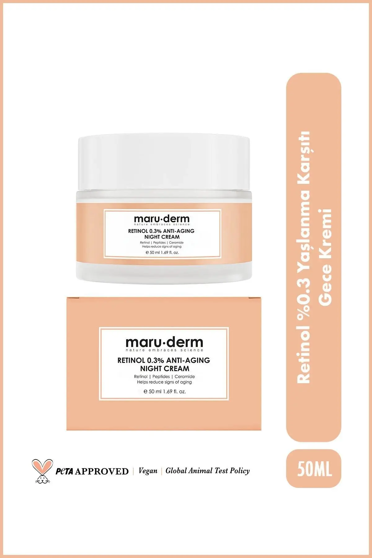 Maru.Derm Retinol 0.3% Anti Aging Night Cream 50 ml