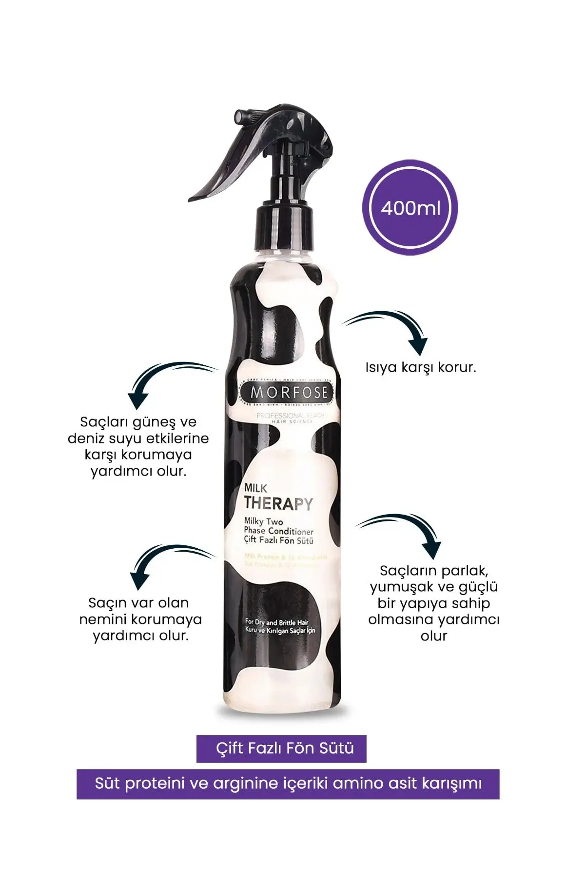 Morfose Milk Therapy Çift Fazlı Fön Suyu 400 ml
